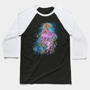 Mili Fay’s Jellyfish, Hippie, Inquisitive Mermaid Baseball T-Shirt